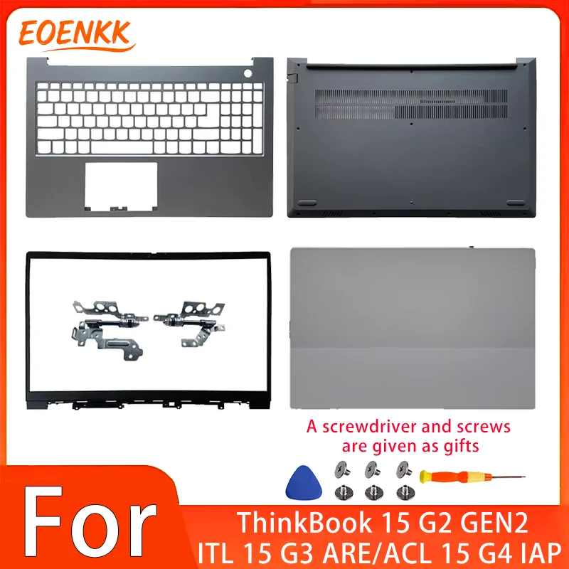 NEW Case For  ThinkBook 15 G2 GEN2/ITL 15 G3 ARE/ACL 15 G4 IAP  New Part Replace Metal repair Bottom Base Laptop Top Case Hinges