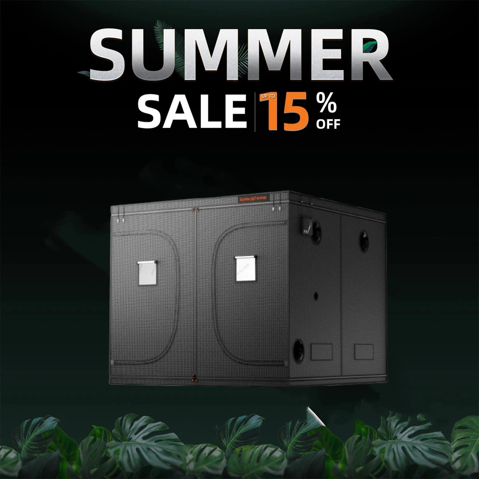 

Spider Farmer 240cm x 120cm x 200cm Indoor Grow Tent 1680D Hydroponic Plant Room for Optimal Plant Growth & Climate