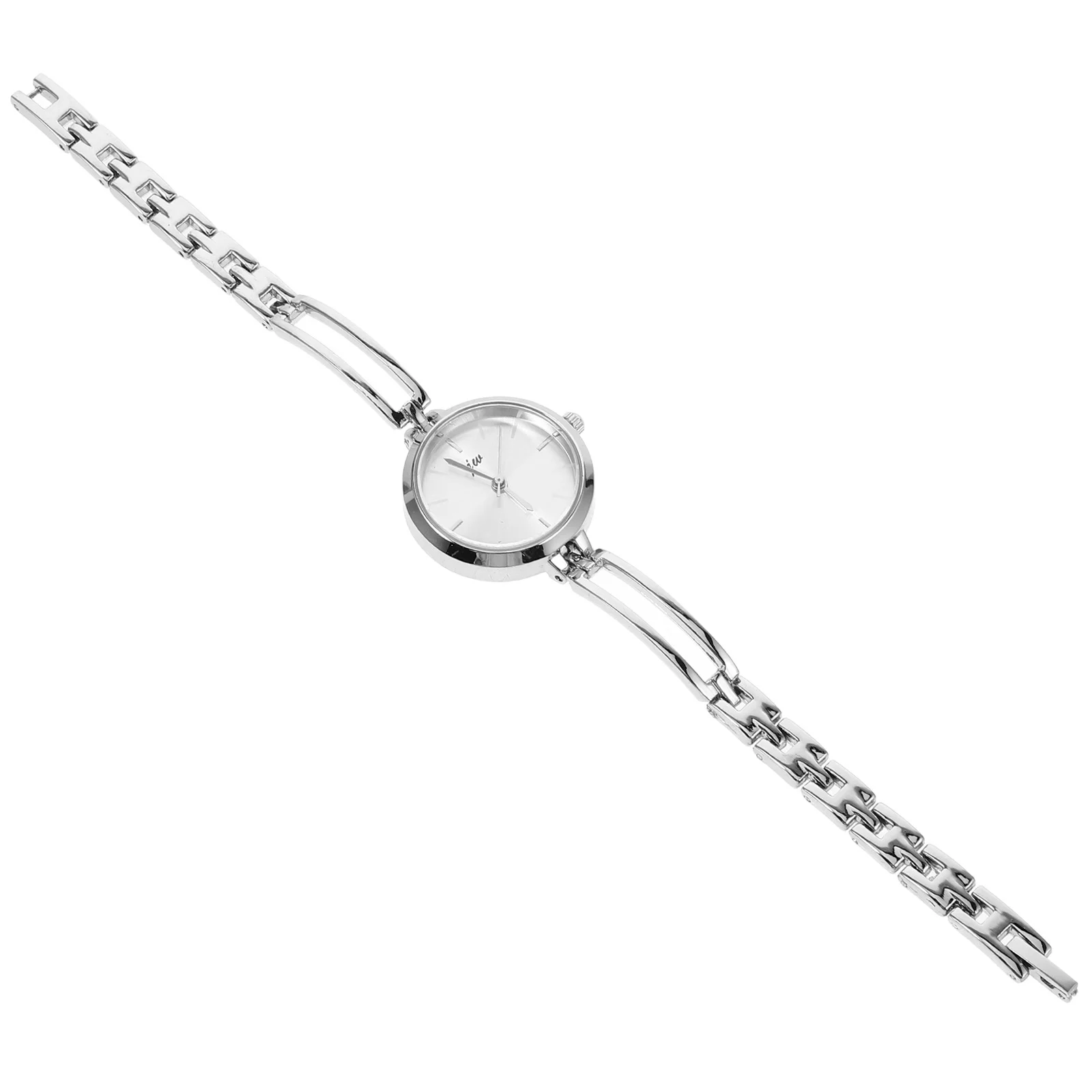 Elegancki damski zegarek kwarcowy z srebrno-białą tarczą, prostą bransoletą ze stopu, modny zegarek na rękę, prezent na urodziny, walentynki, Boże Narodzenie.