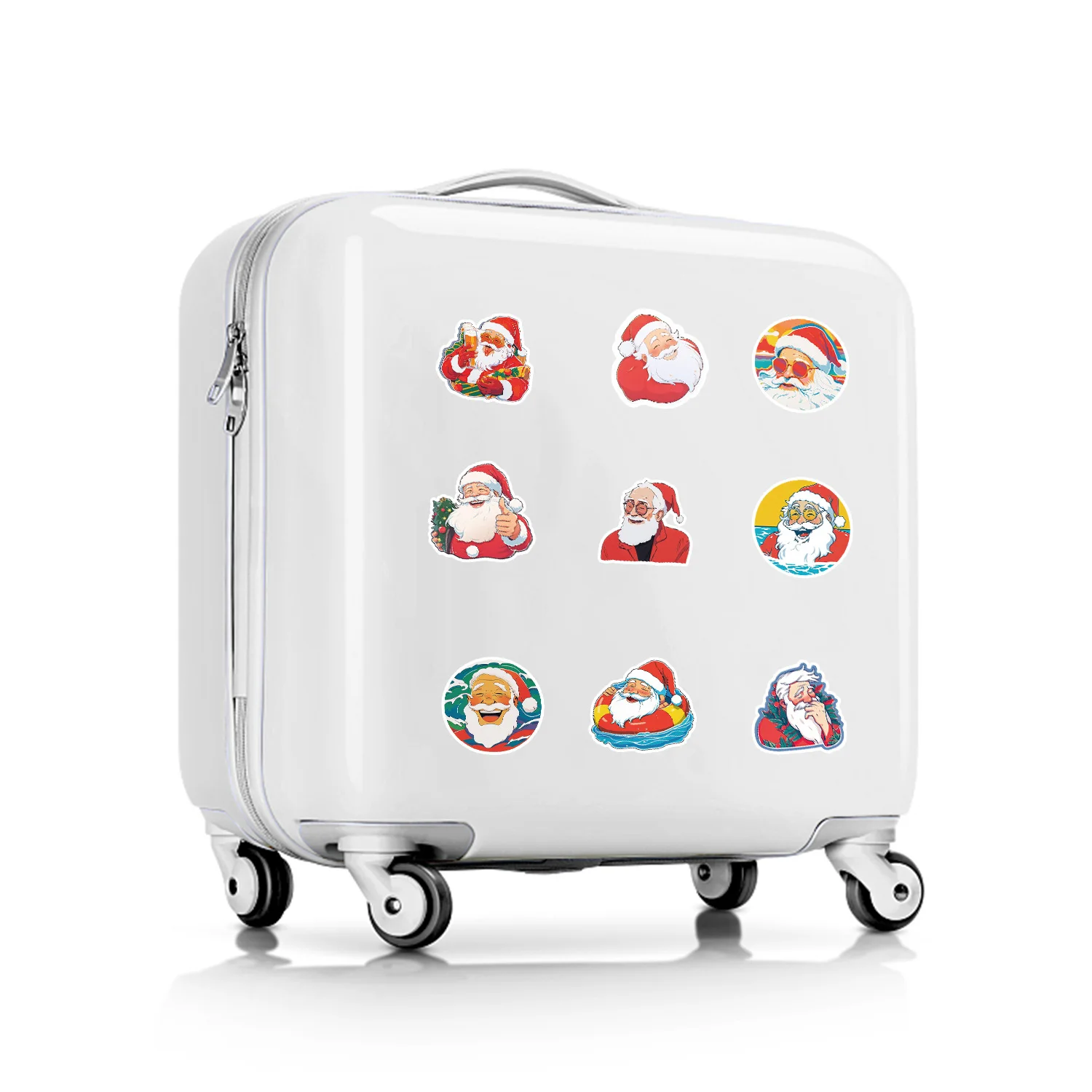 10/30/50Pcs Joyeux Père Noël Autocollants Décoratifs Créatifs BRICOLAGE Guitare Téléphone Ordinateur Portable Tasse D'eau Skateboard Autocollants Étanches