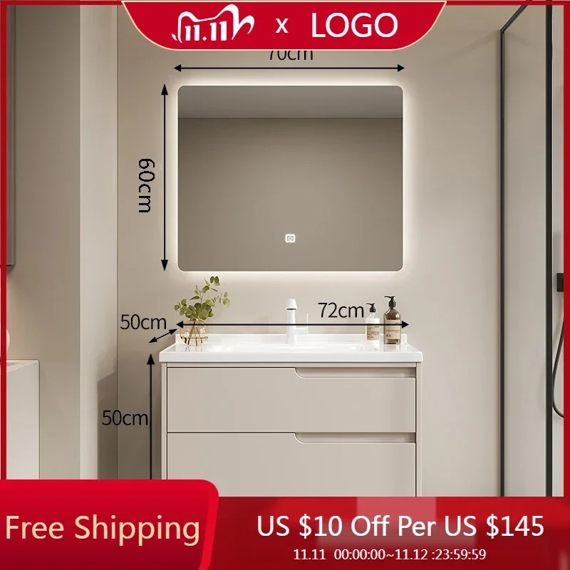 

Modern Vintage Bathroom Cabinets Vanity Drawer Light Storage Bathroom Cabinets Mirror Dressers Meuble Toilette Furniture