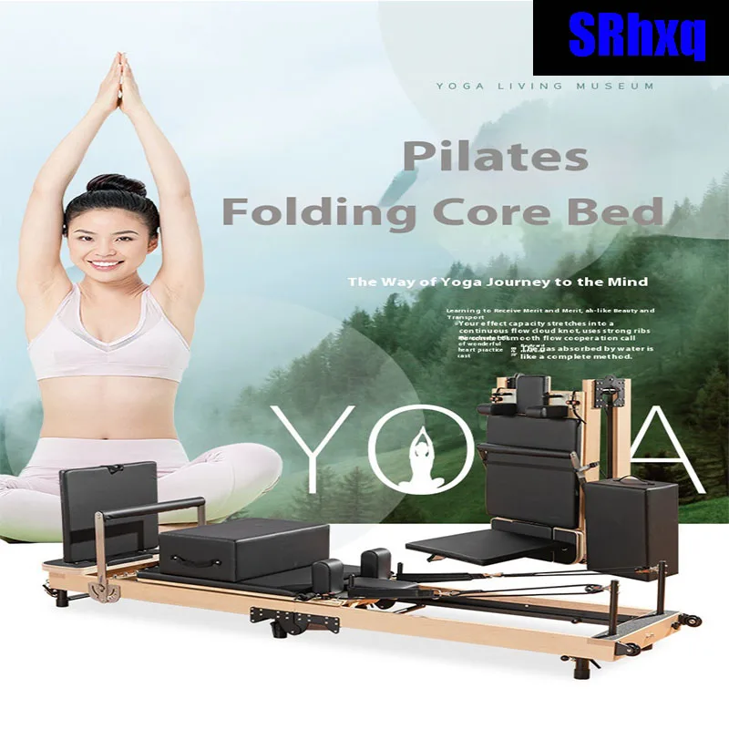 Foldable Oak Core Bed for Pilates, Upgraded Version, Height Adjustment, Durable and Durable, Saving Space