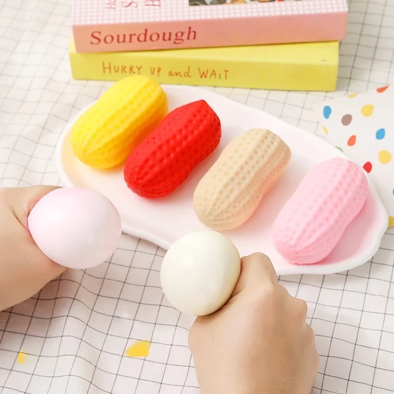 Simulated Peanut Ornament NEW Squishy Slow Rebound Fidget Ornament Relieves Pressure Anxiety Decompression Ornament Friends Gift
