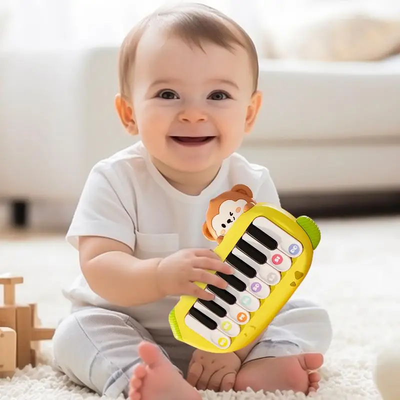 Small Piano Keyboard Monkey Educational Instrument Toy Kids Piano Keyboard Portable Multi-Function Musical Instruments Toys For