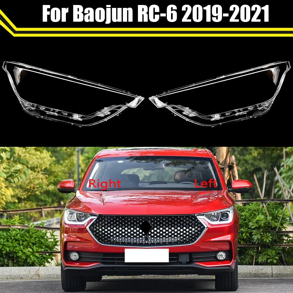 

Auto Head Lamp Light Case For Baojun RC-6 2019 2020 2021 Car Front Headlight Cover Lampshade Glass Lampcover Caps Headlamp Shell