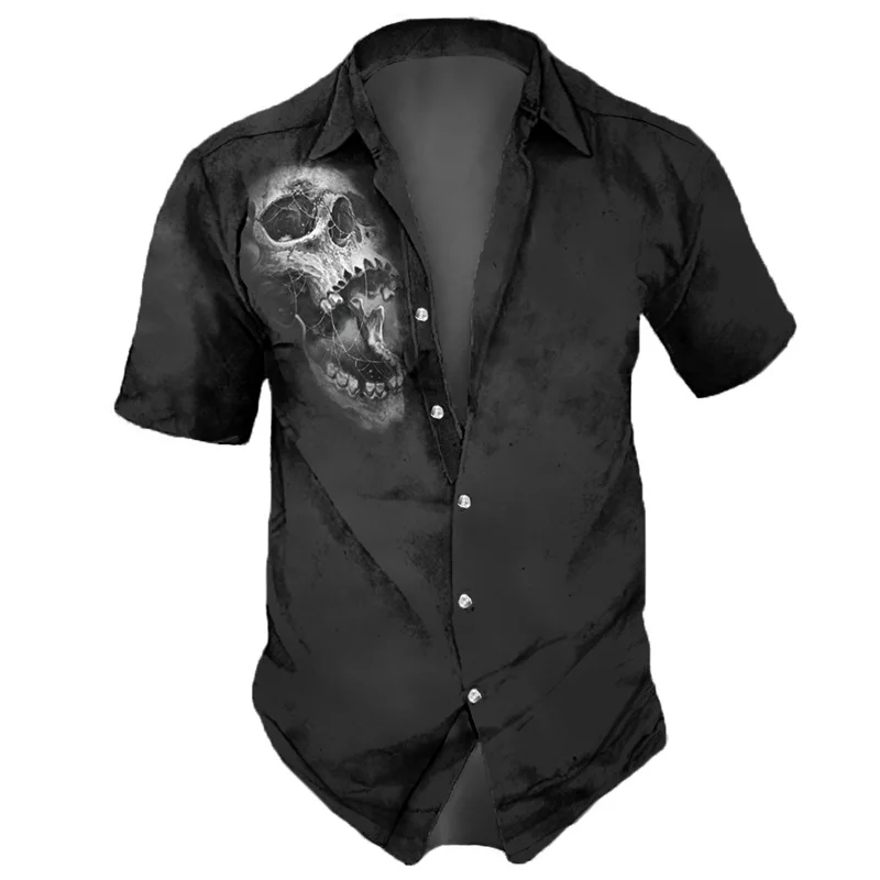 

New Men's Fun Fashion Shirt Skull Men's Top Soft and Comfortable