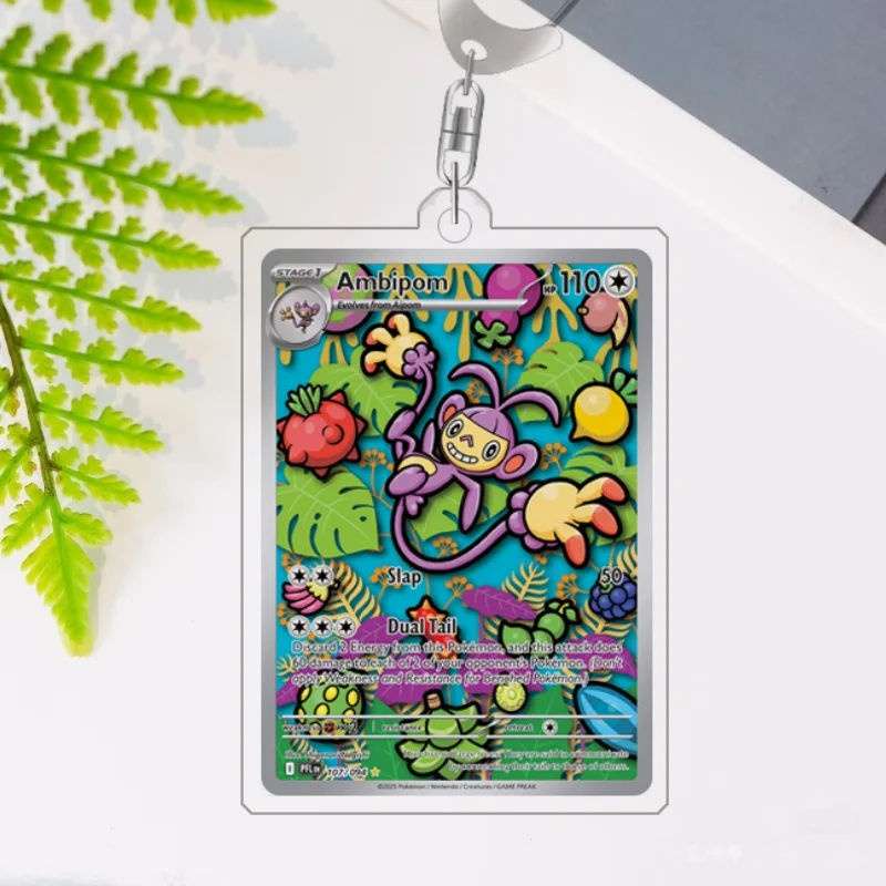 For Pokemon Mismagius Empoleon Rotomzi Homemade Acrylic Keychain Cartoon Backpack Pendant Decoration Ornament Collection Toy