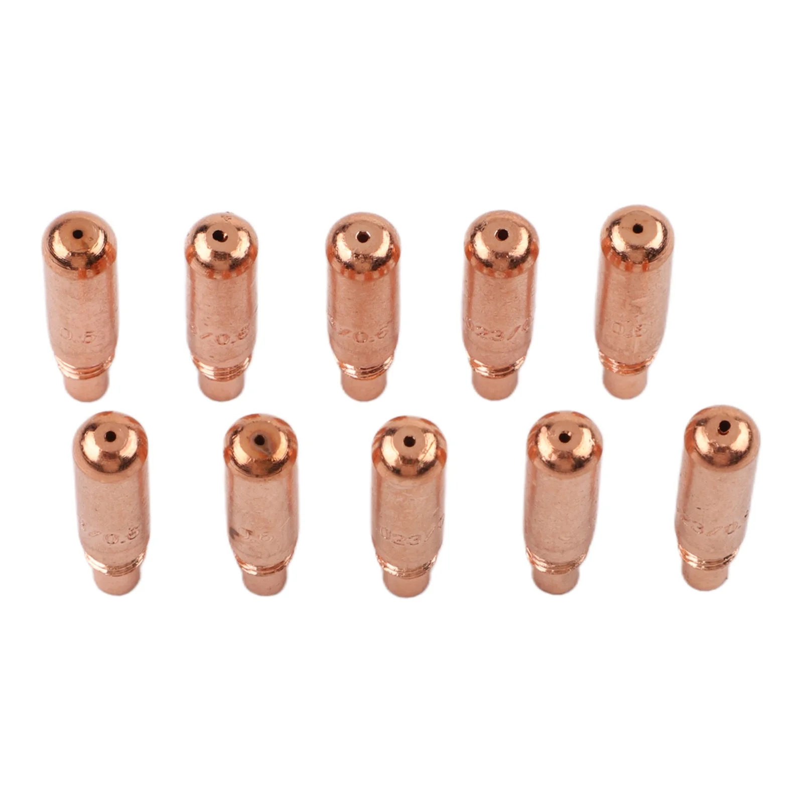 

Медные контактные наконечники 0,023 дюйма для сварочных работ, 10 шт., сварочные насадки, инструмент для сварки, совместимость с проволокой 0,023 дюйма