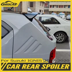 For 2017--2022 Suzuki IGNIS Roof Trunk Spoiler High Quality ABS Plastic Unpainted Gloss Black Spoiler Trunk Boot Wing Spoiler