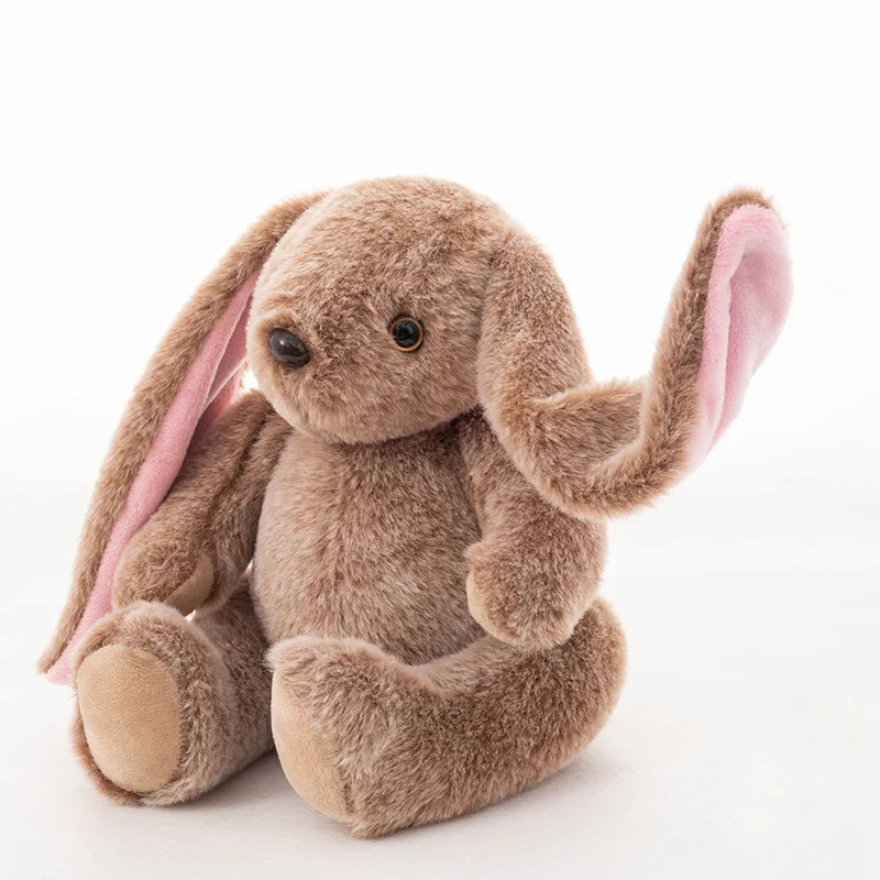 Kawaii สีน้ําตาลกระต่ายตุ๊กตาของเล่นตุ๊กตาสัตว์การ์ตูนกระต่ายตุ๊กตา Babys Appease หมอนสําหรับสาวของขวัญวันเกิดตกแต่งบ้าน