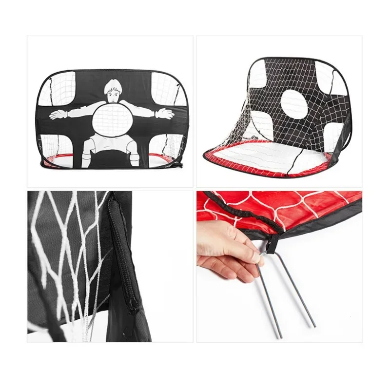 Marco de pelota de portería de rebote portátil para niños, juegos al aire libre, entrenamiento plegable, tiro, objetivo de tiro, portería de fútbol para niños