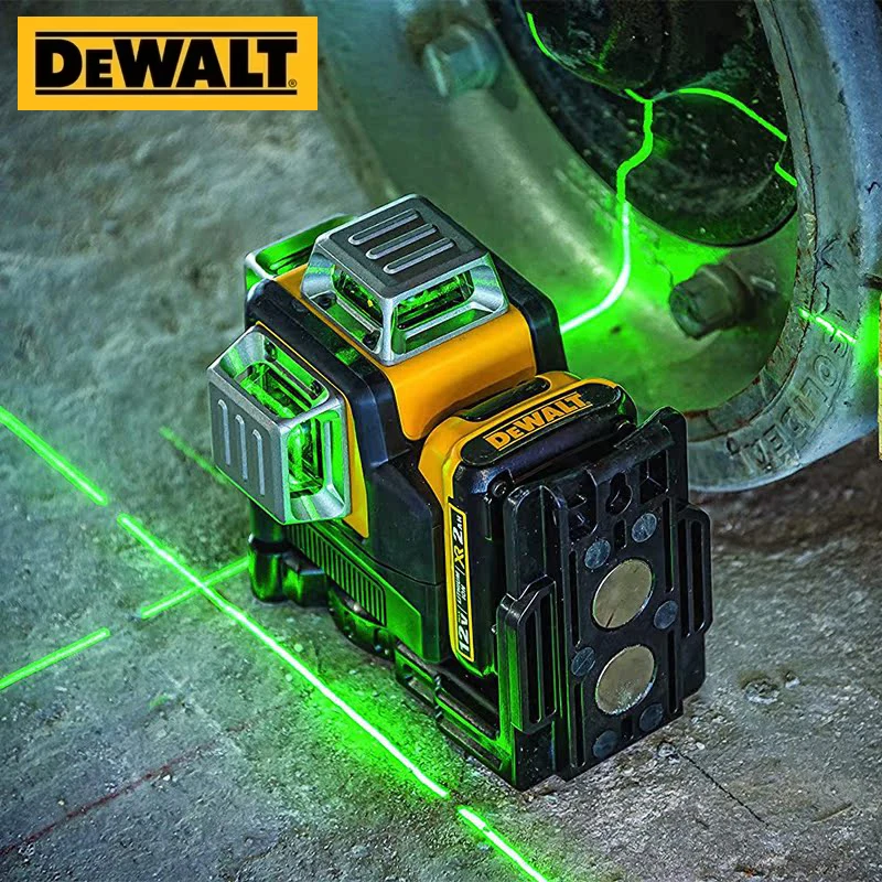 2024 Dewalt DW089LG 3 Sides*360 12 Lines Laser Level Horizontal Green Light tool Meter Outdoor Degree Vertical 12V Battery