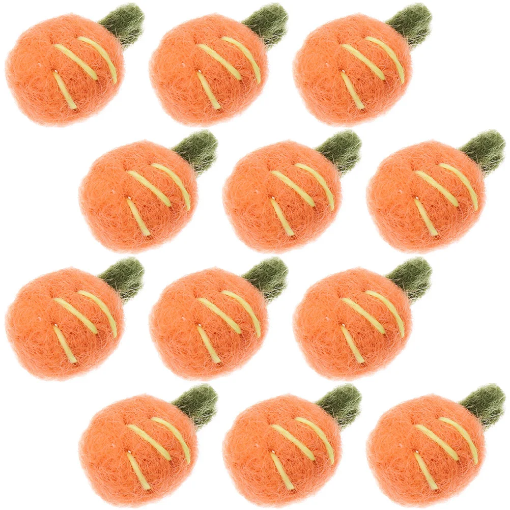 

12Pcs Felt Carrots Hairpin Brooch Accessories DIY Making Supplies Wool Felt Crafts Accessories Felted Wool Ornaments