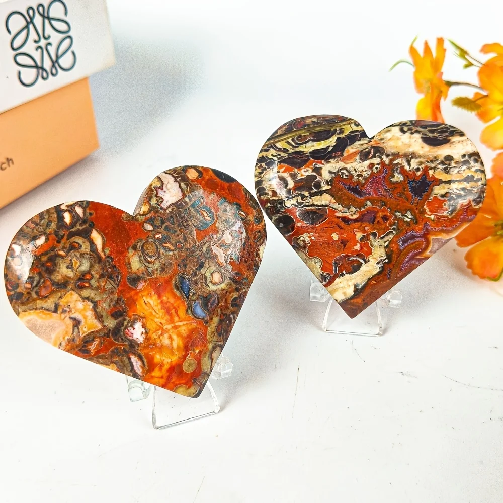 Picture 3: Natural Money Agate Heart Shaped Stone Polished Crystal Healing Reiki Solar Plexus Chakra Prosperity Abundance Meditation Gift