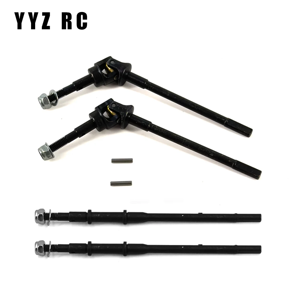 Hard Steel Universal Front Rear Axle CVD Drive Shaft Metal For Axial Scx10 ii Upgrade Parts Rc Crawler Car Accessories 1/10