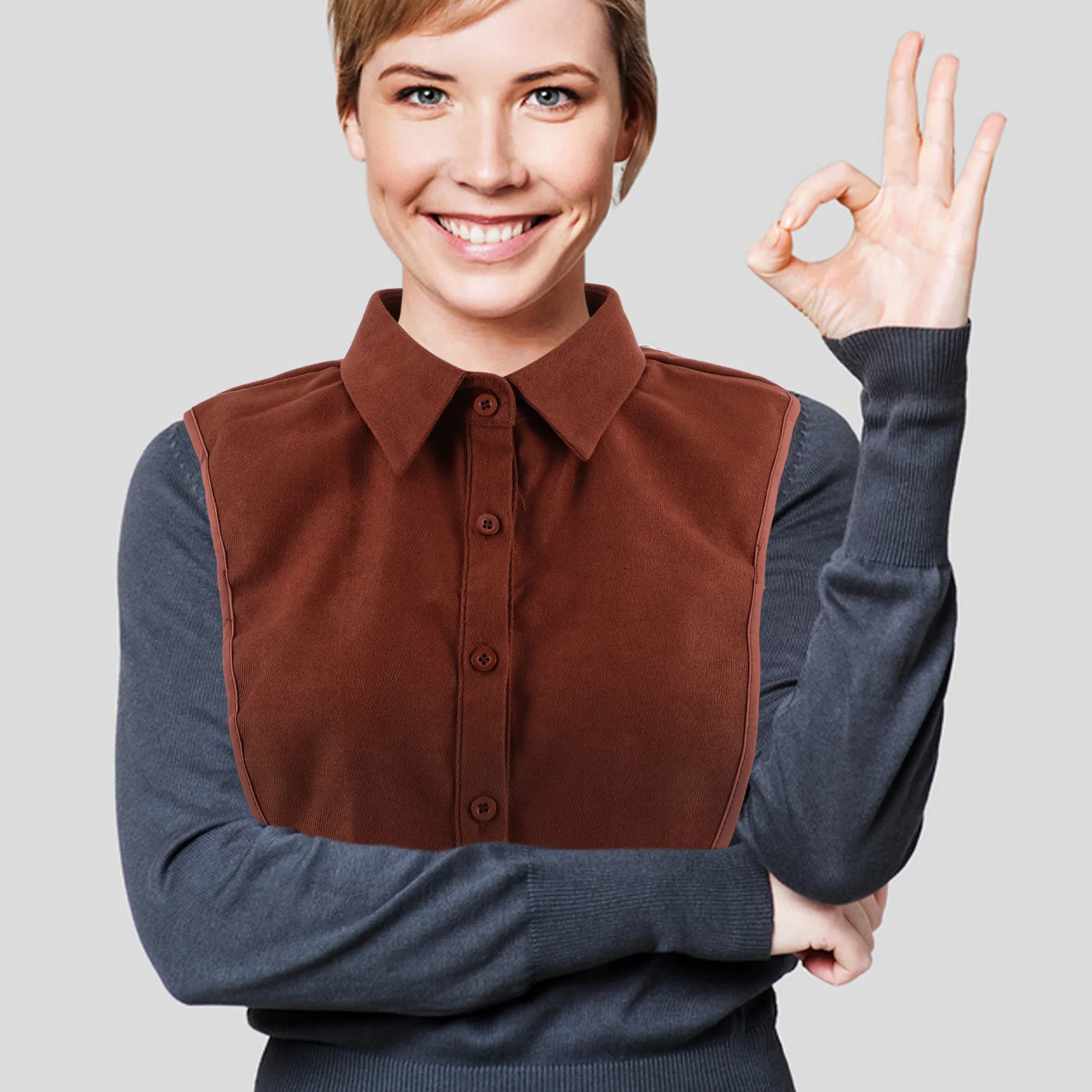 

Detachable Blouse False Collar Half Shirt Elegant Pointed Faux Collar for Women Trendy Layering Accessory Casual Formal Wear