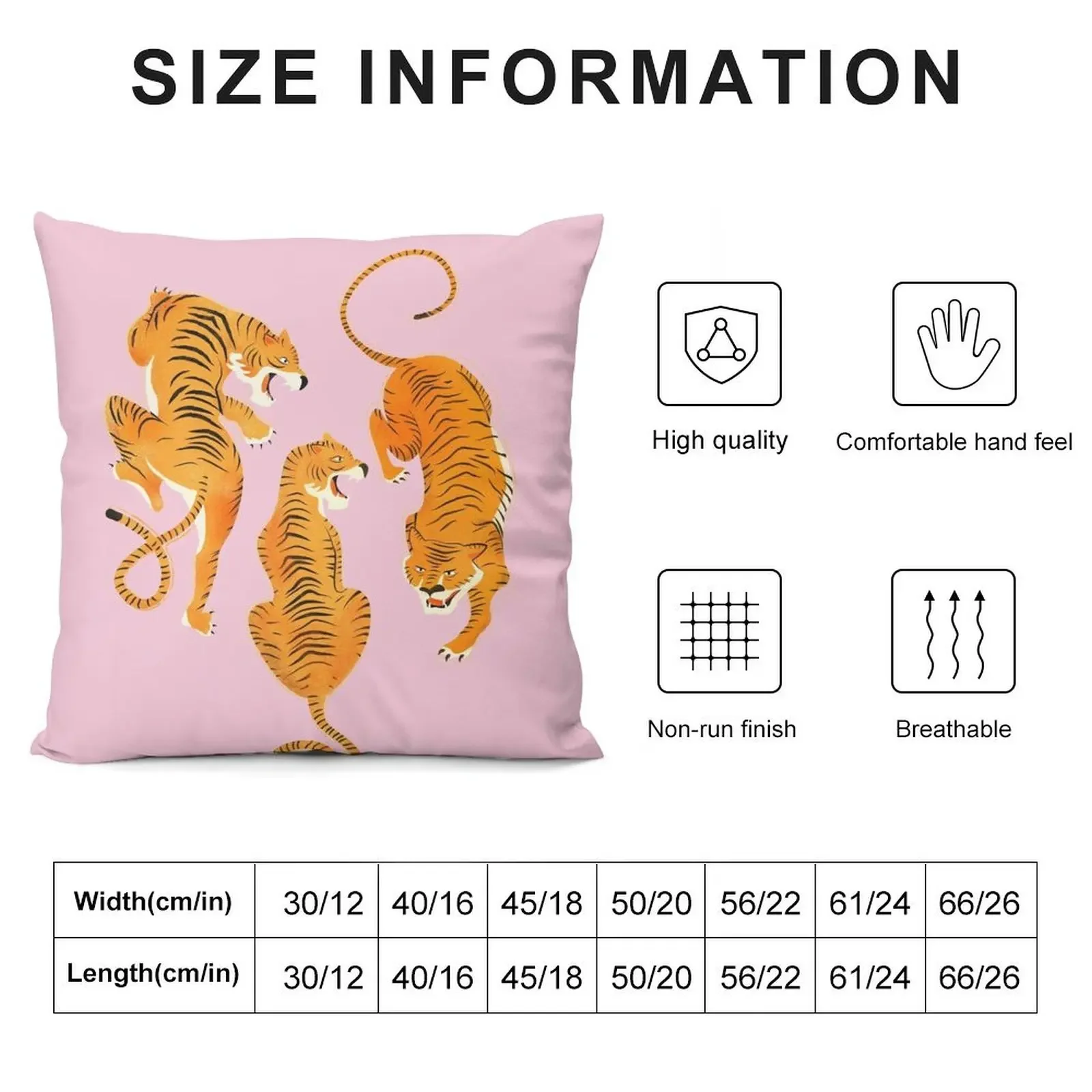 Three fierce tigers Throw Pillow Sofa Cushions Decorative Sofa Cushions pillow pillowcase pillow