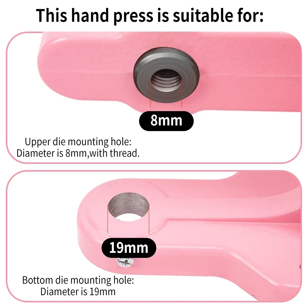 Manual Button Installation Tool Mute Stamping, Button, Snap Fasteners, Eyelet Hand Pressing Machine Home Craft Tools Mold