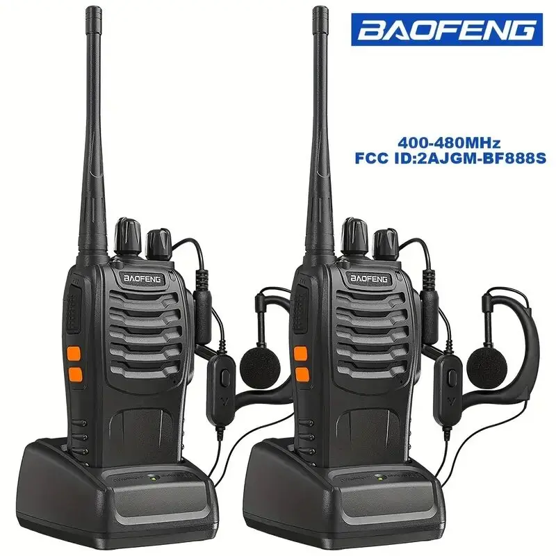 Портативная рация Baofeng, двусторонняя радиосвязь BF 888s UHF 400-470 МГц, 16-канальная рация дальнего действия, радиостанция, приемопередатчик