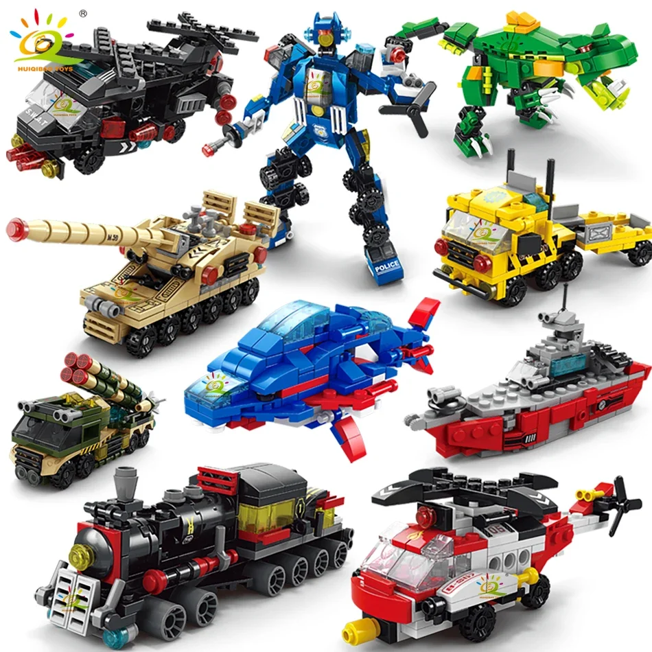 Ultimate Rescue Engineering Car Police Truck Tank Helicopter Fire Fighter Bricks Set para niños