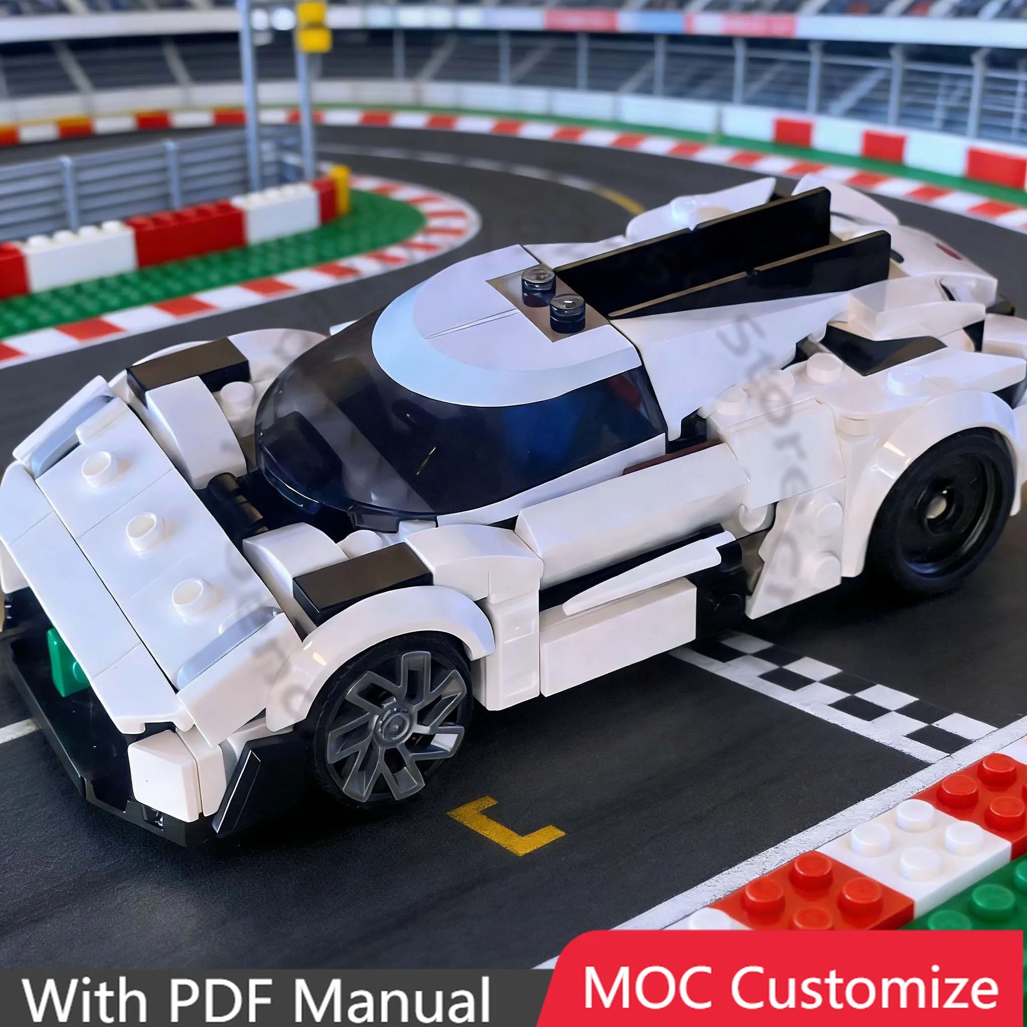 

239 деталей: Скоростной спортивный автомобиль 77240 Jesko, вдохновленный Absolut, MOC, модульный конструктор, популярная сборная игрушка-подарок для самостоятельной сборки