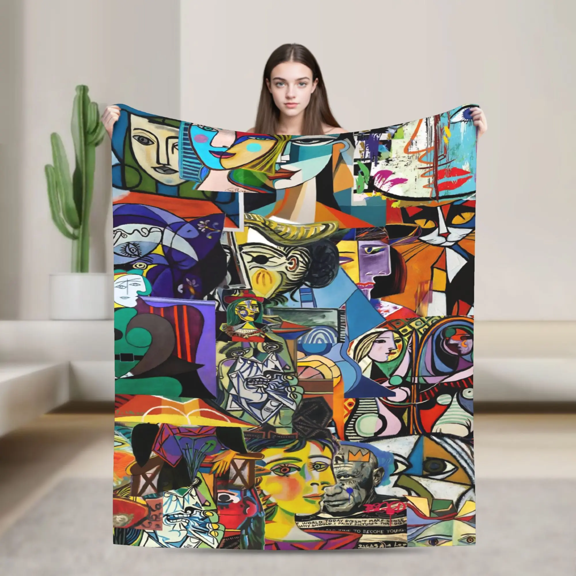 Warm Soft Throw Blanket Picnic Pablo Picasso Art Blanket Spanish Artist Flannel Bedspread For Living Room Sofa Bed Cover