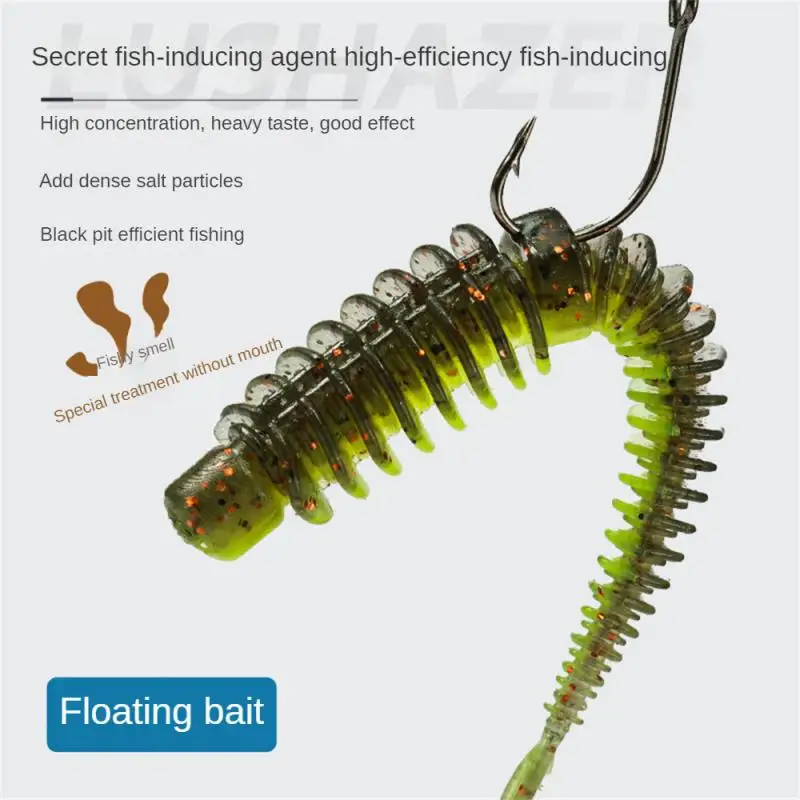 10pcs Fishing Lure Supercontinent worm with salt bait soft bait TPE 75mm Baits Swimbait Jigging LureBait perch Lures  