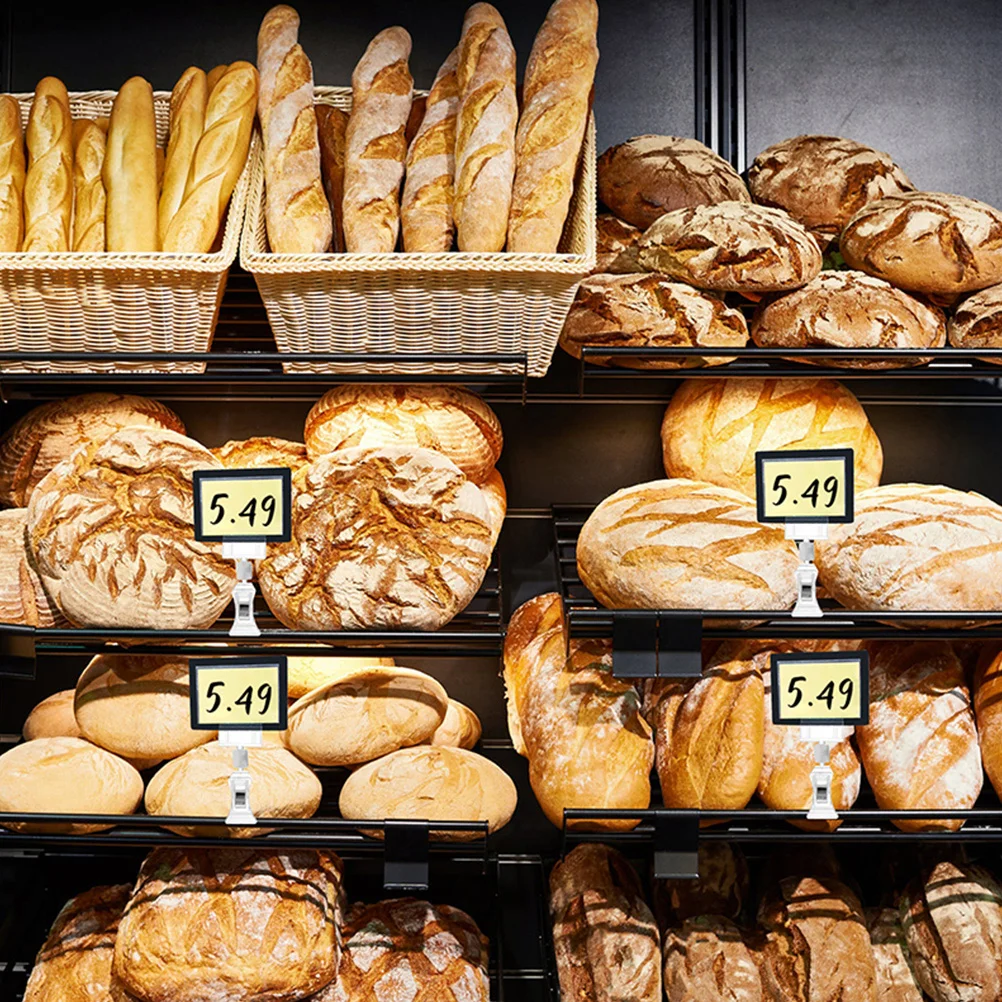 Prático Sign Titulares para Mercadoria, Display Clamp, Clipe de Rack, Ajustável, Clip-on, Roupas, Abs, Clear, 8 Pcs