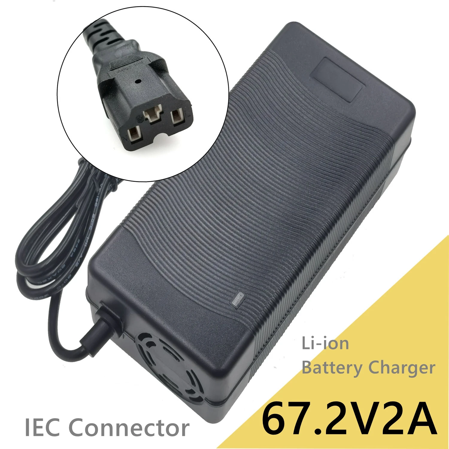 67.2V 2A Lithium Battery Charger For 60V Li-ion battery  with IEC connector