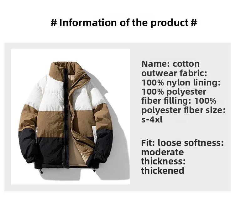 مبطن على الرجال شتاء جديد الوقوف مطابقة الملابس القطنية سميكة اليابانية الرجعية الأمريكية عارضة الخبز الملابس سترة