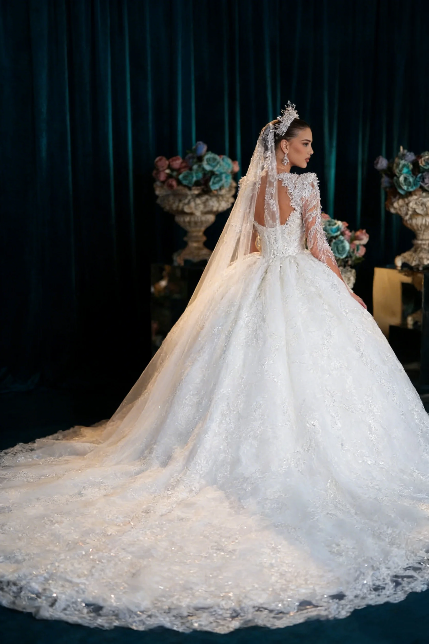 Vestido de Novia Elegante Blan - Embroidery Organza reseña y precio