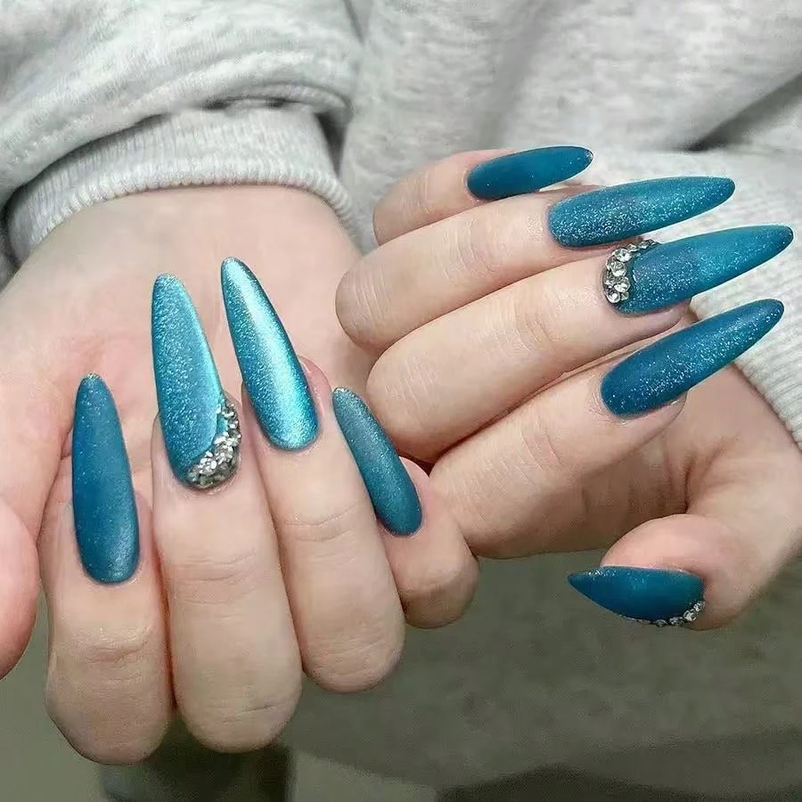 0.5oz Cat's Eye Gel Polish with 15ML Holographic Glitter Glitter Translucent Jelly Color Magnetic Polishing Salon DIY