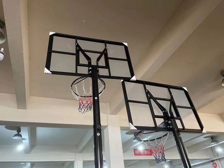 Soporte de aro de baloncesto ajustable para exteriores, aro de baloncesto estable móvil, precio de fábrica, venta al por mayor