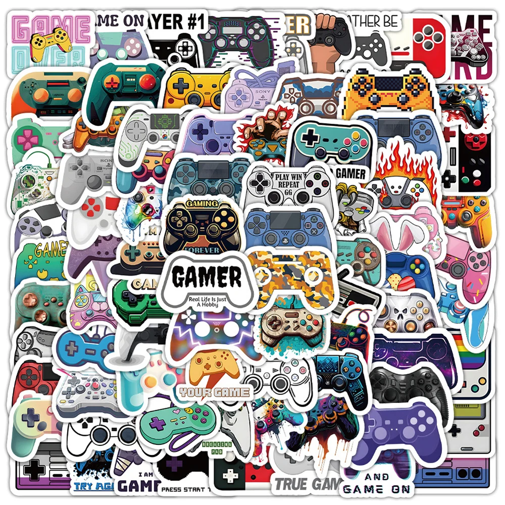 

10/50/103Pcs Cool Vintage Joystick Gamepad Stickers Cute Cartoon PVC Graffiti Decals Laptop Notebook Phone DIY Sticker Kids Toys