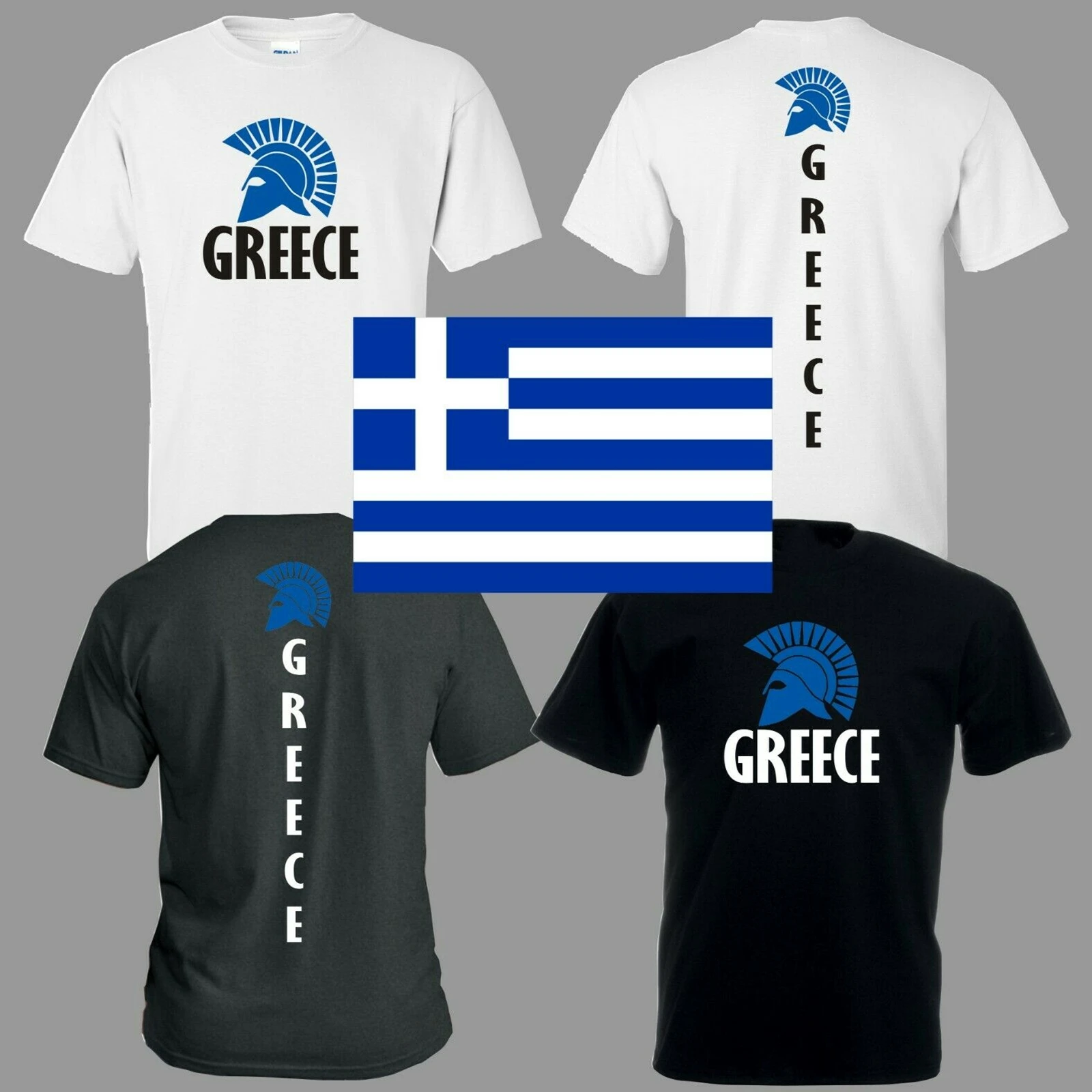 

Greece Style Greek Spartan Sparta T-Shirt 100% Cotton O-Neck Summer Short Sleeve Casual Mens T-shirt Size S-3XL