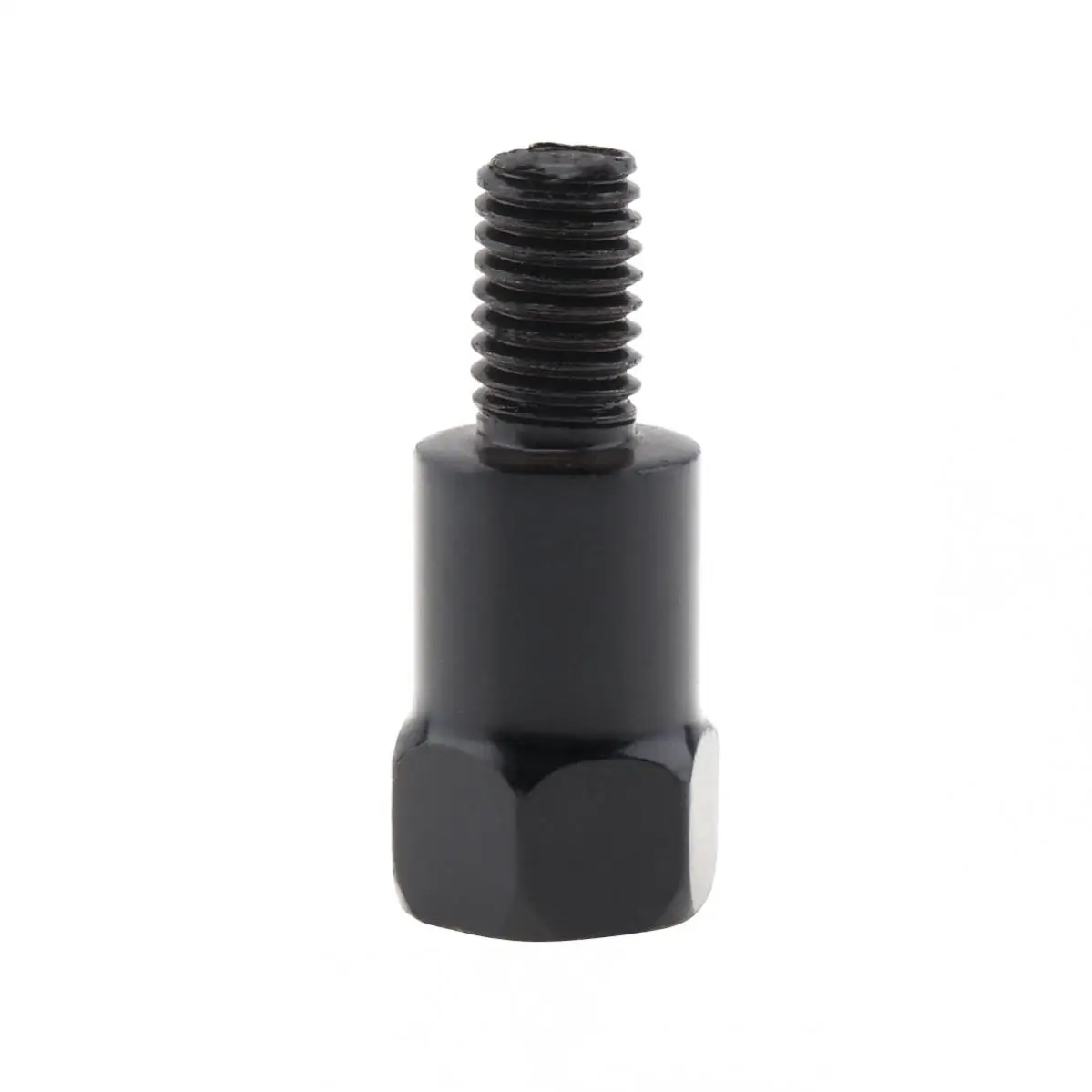 Adaptador de espejo de 10mm a 8mm en sentido horario a antihorario, Perno de aumento de Metal de acero negro para espejo retrovisor de motocicleta