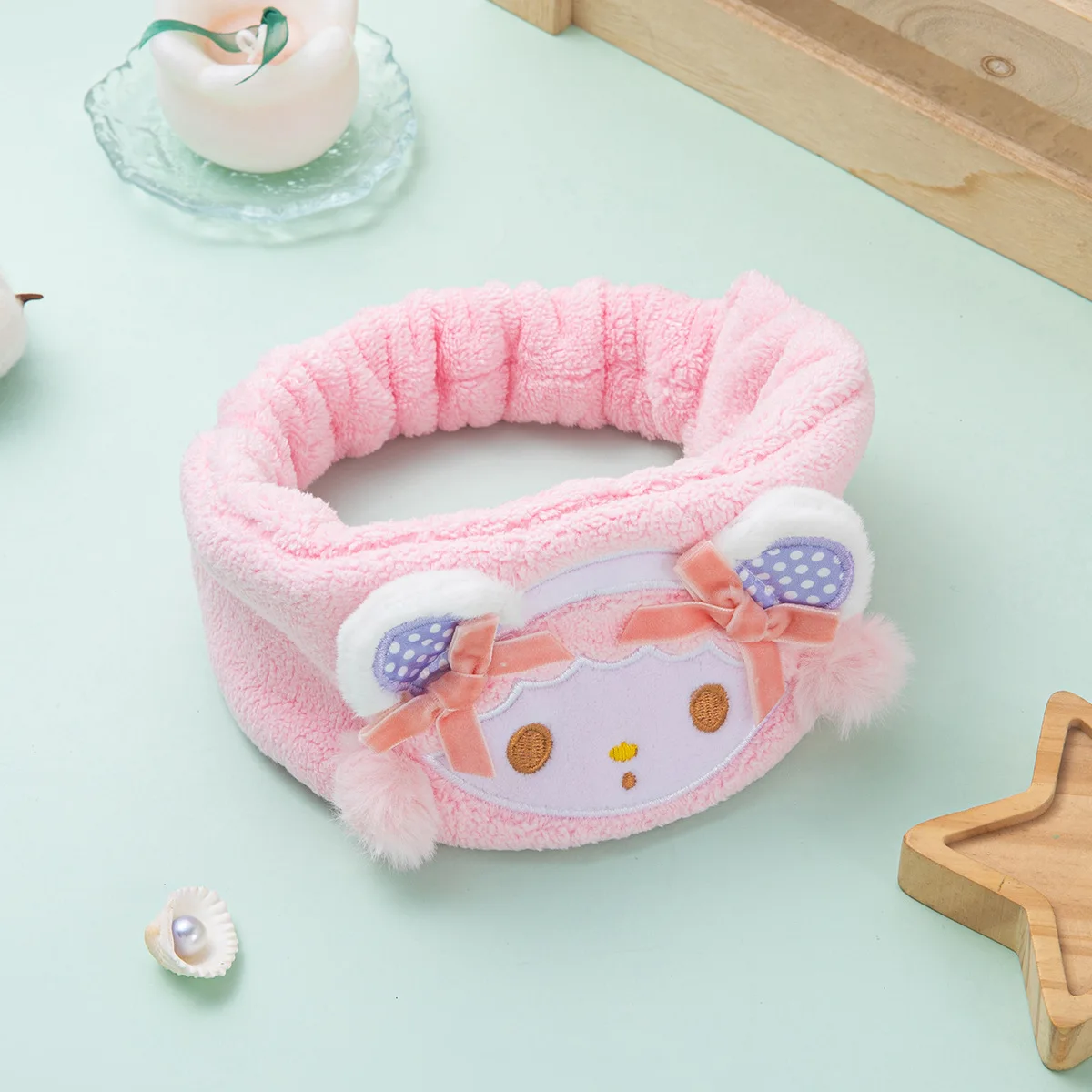 لطيف ل بلدي ميلودي عقال الشعر التعادل ملحق الرياضة اليوغا عقال قناع الوجه تطبيق ماكياج المضادة للانزلاق عقال هدية #3