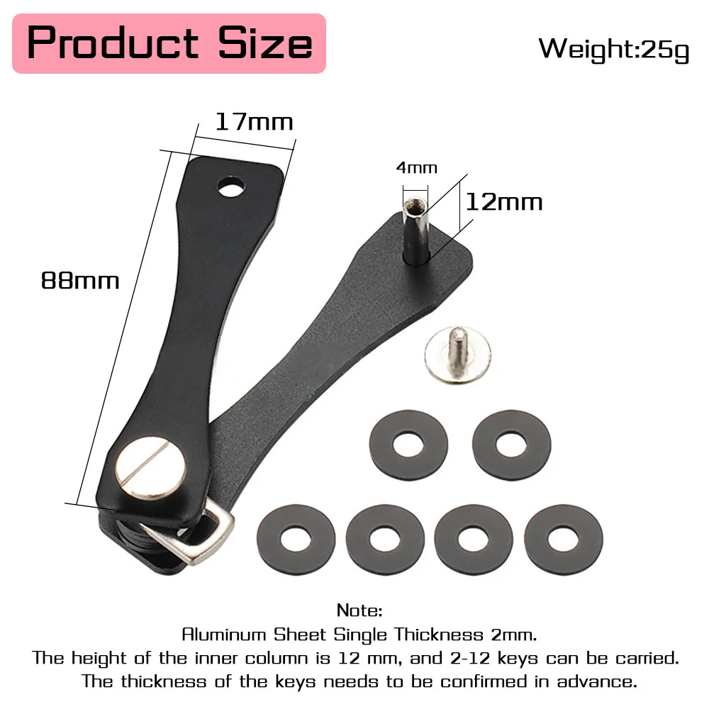 Protable Smart Key Chain Outdoor Mini Keychain Compact Key Decorative Holder Clip Home Storage Metal Key Clip Aluminum Organizer