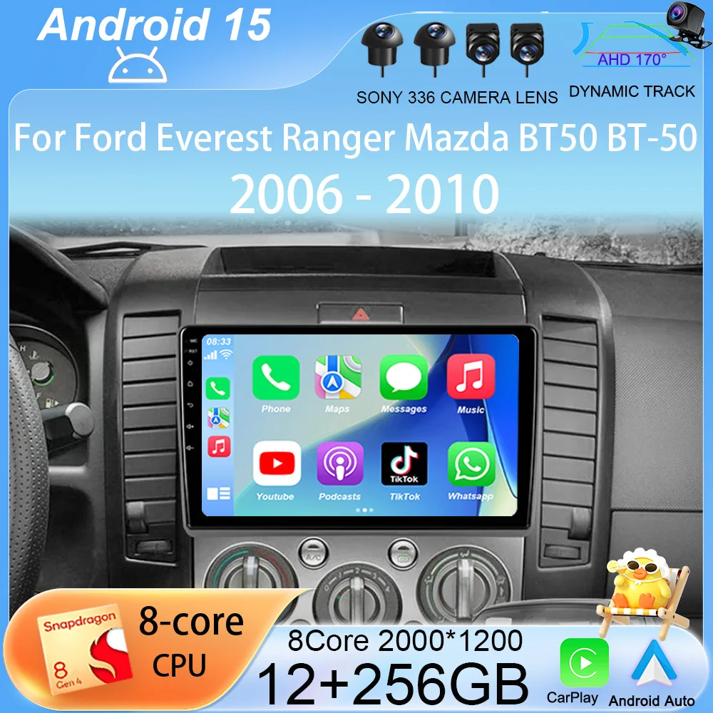 

Android 13 9" Car Radio For Ford Everest Ranger Mazda BT50 BT-50 2006 2010 GPS Navigation Multimedia Player Stereo Screen Head