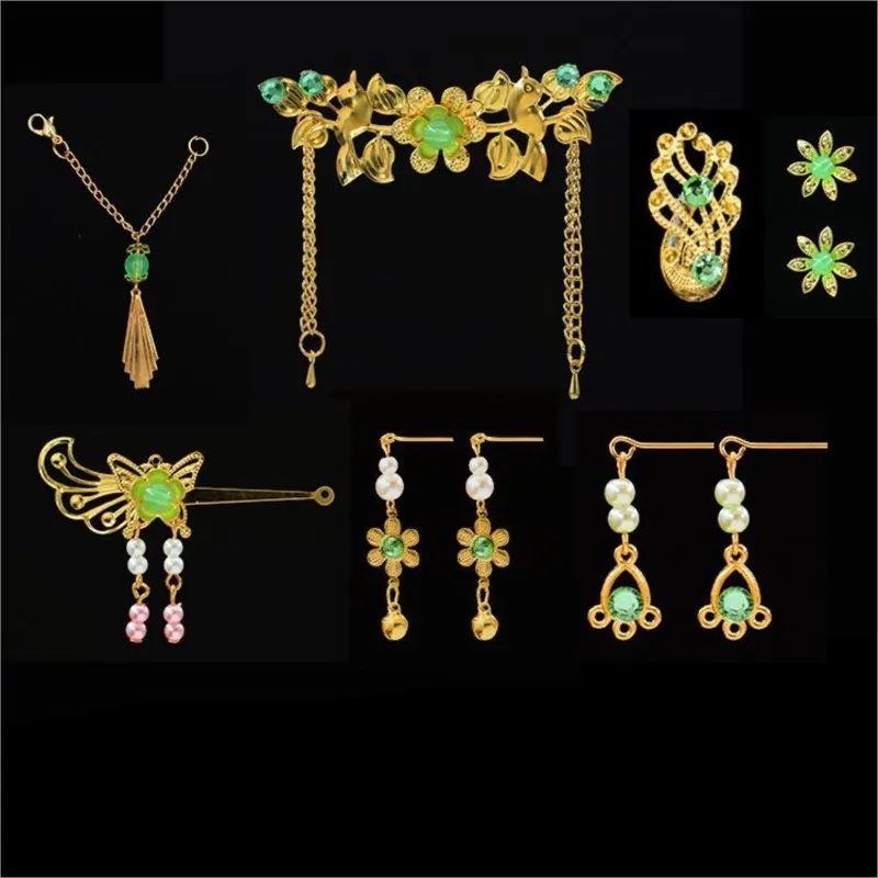 

2025 New Creative 30cm Doll Ancient Costume Headpiece Chinese Ancient Doll Accessories Headdress Decoration Doll Headwear LI334