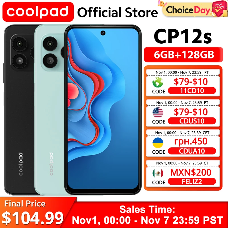 

coolpad CP12s Global Version Smartphone NFC 6.79" Fullview screen 48MP Al Triple Cameras Octa Core Processor 18W 5000mAh Battery