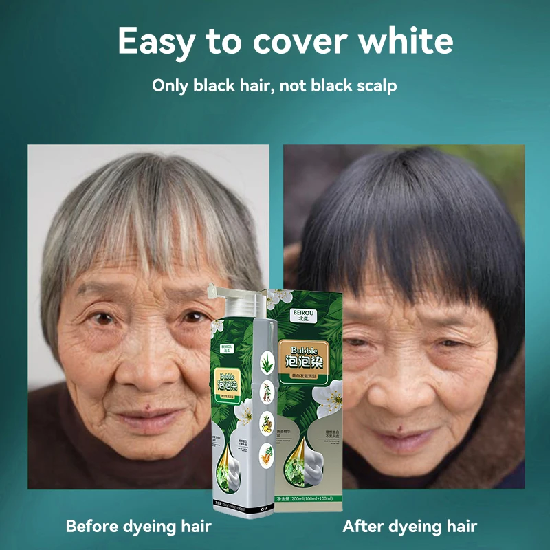 

Plant Bubble Hair Dye Shampoo Plant Extract For Grey Hair Color Bubble Dye Dyeing Foam Shampoo In A Variety Of Colors Women Man