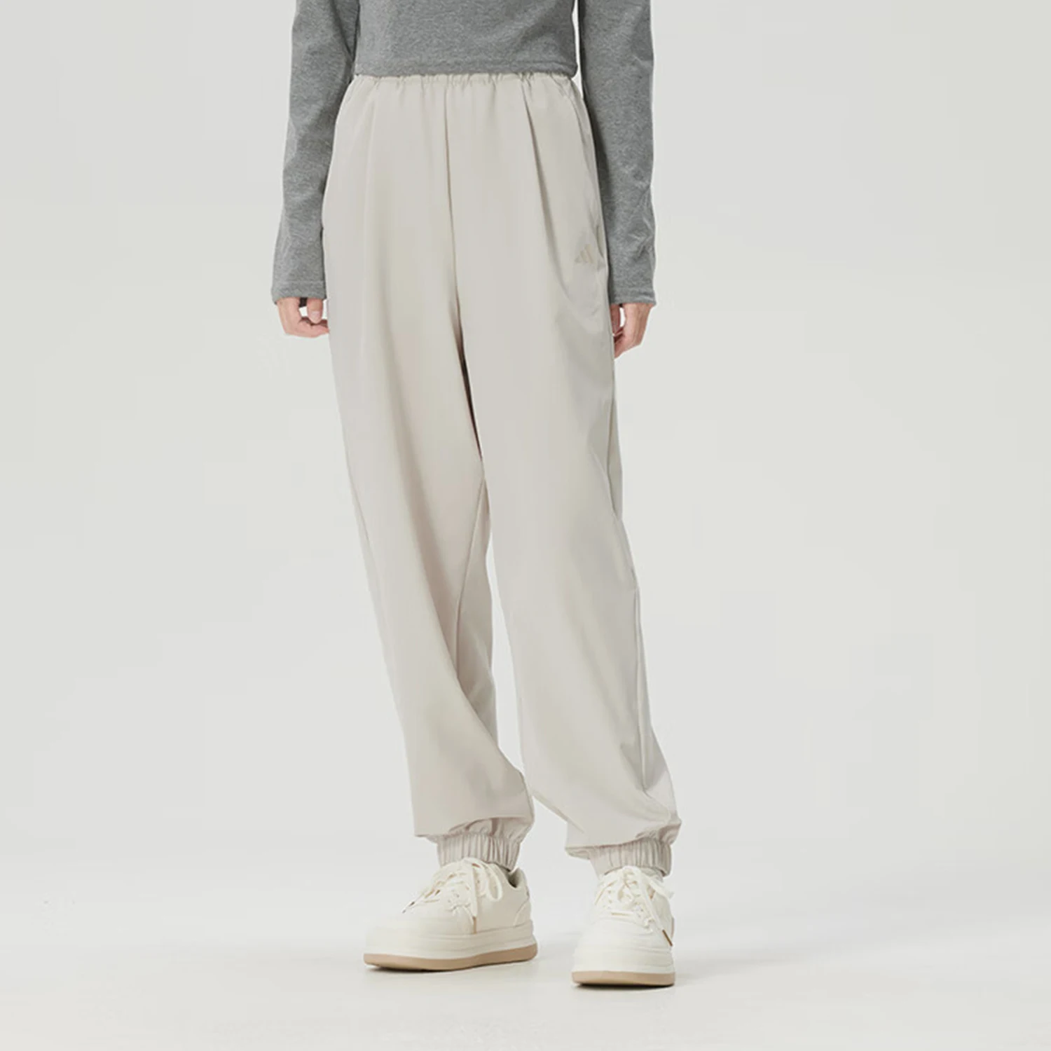 adidas-genuine-new-women's-beige-running-sweat-absorbing-running-pants-ks2884