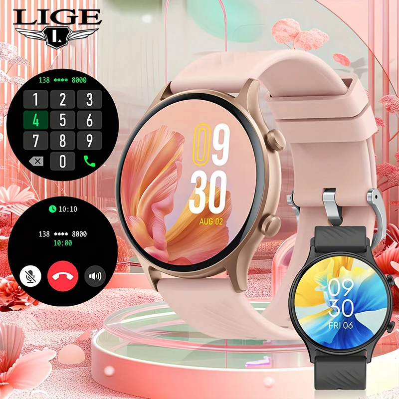 LIGE Fashion Youth Smart Watch Woman Girls 2024 Smartwatch Bluetooth Call Voice Assistant Blood Pressure Monitor Women's Watches