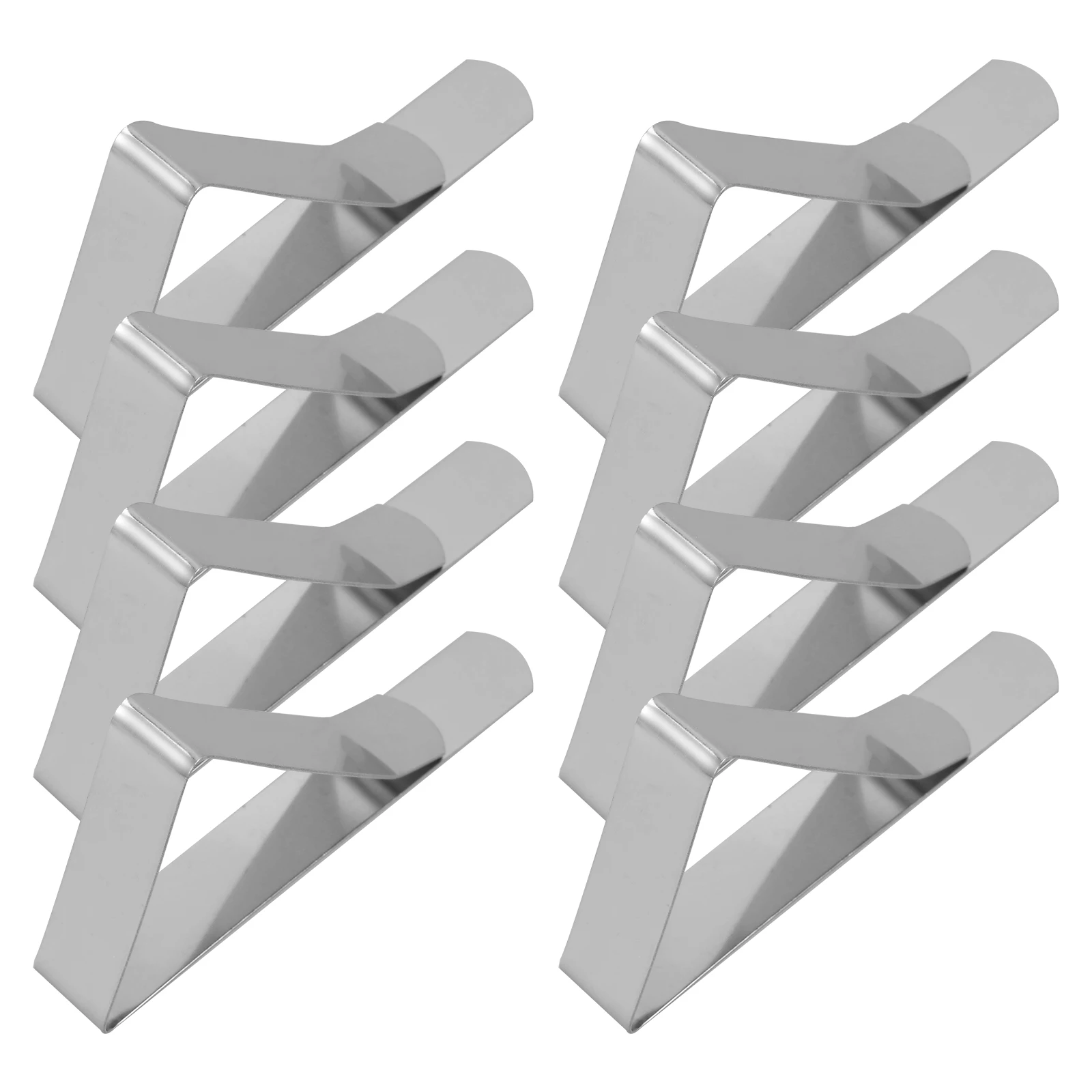 

8pcs Stainless Steel Tablecloth Clips Adjustable 5Cm Windproof For Picnics Weddings Camping Buffets Parties Table Skirt