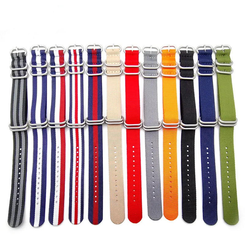 18mm 20mm 22mm 24mm Nylon  Watch strap  watchband comfortable bracelet High Quality Watch  Stainless  Steel Buckle  soft