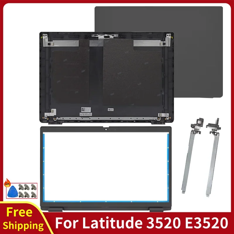 New For Latitude 3520 L3520 E3520 Laptop LCD Back Cover/Front Bezel/Hinges Computer Replacement Case Black Rear Lid Top Case