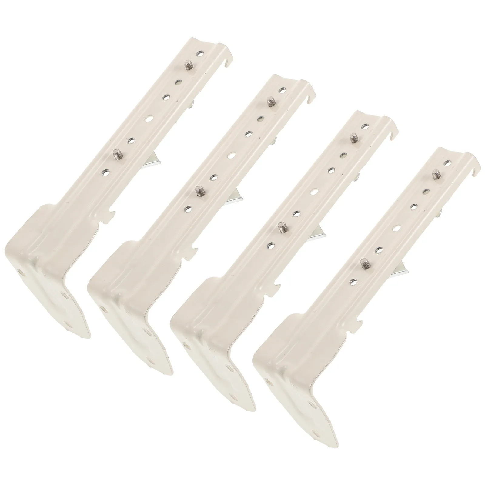 4Pcs Curtain Track Wall Mount Adjustable Brackets Heavy Duty Metal Drapery Rod Support for Bedroom Living Room Quiet Operating