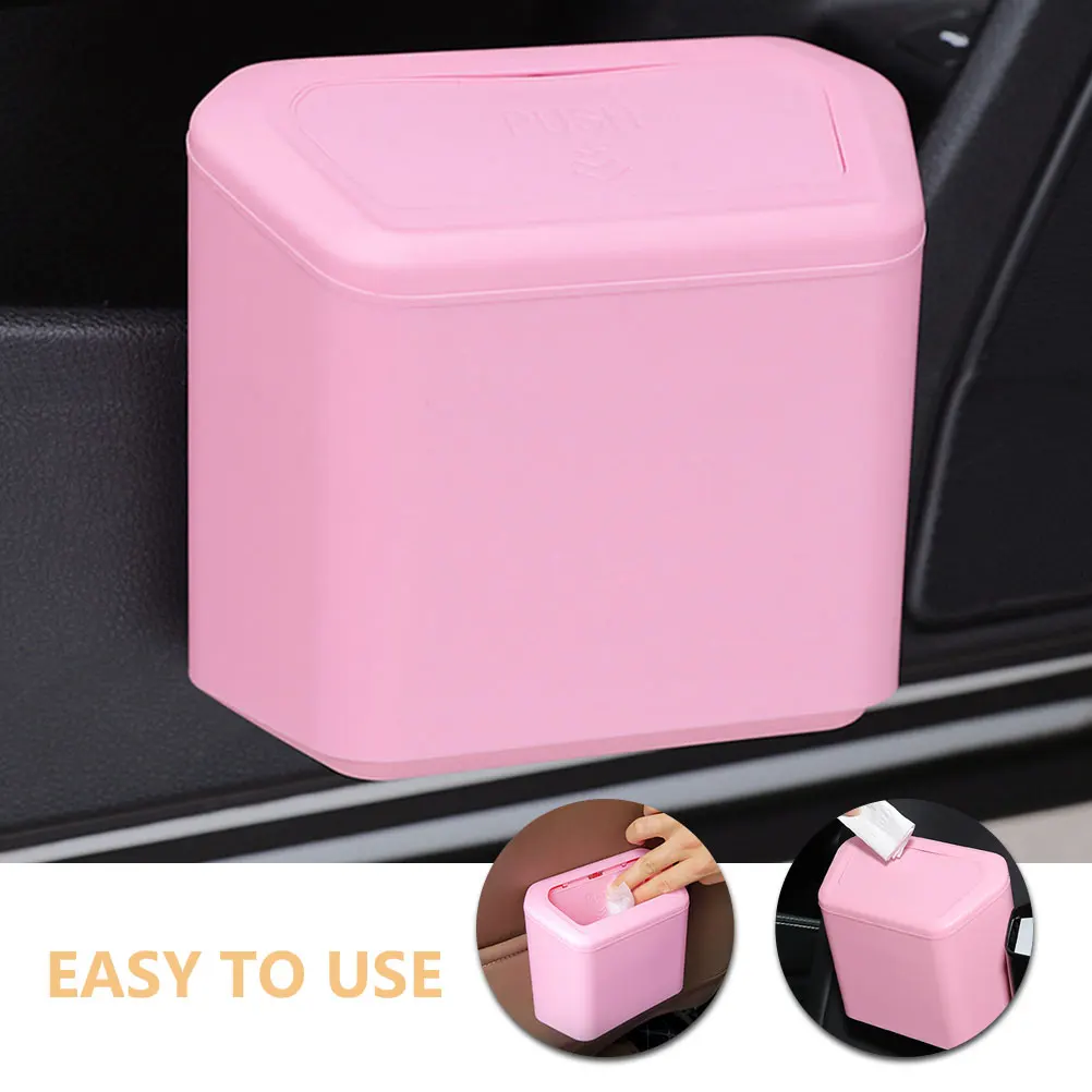 

2Pcs Car Trash Can Automotive Door Hanging Garbage Bin Vehicle Storage Container Small Durable PP Material Car Trash Holder