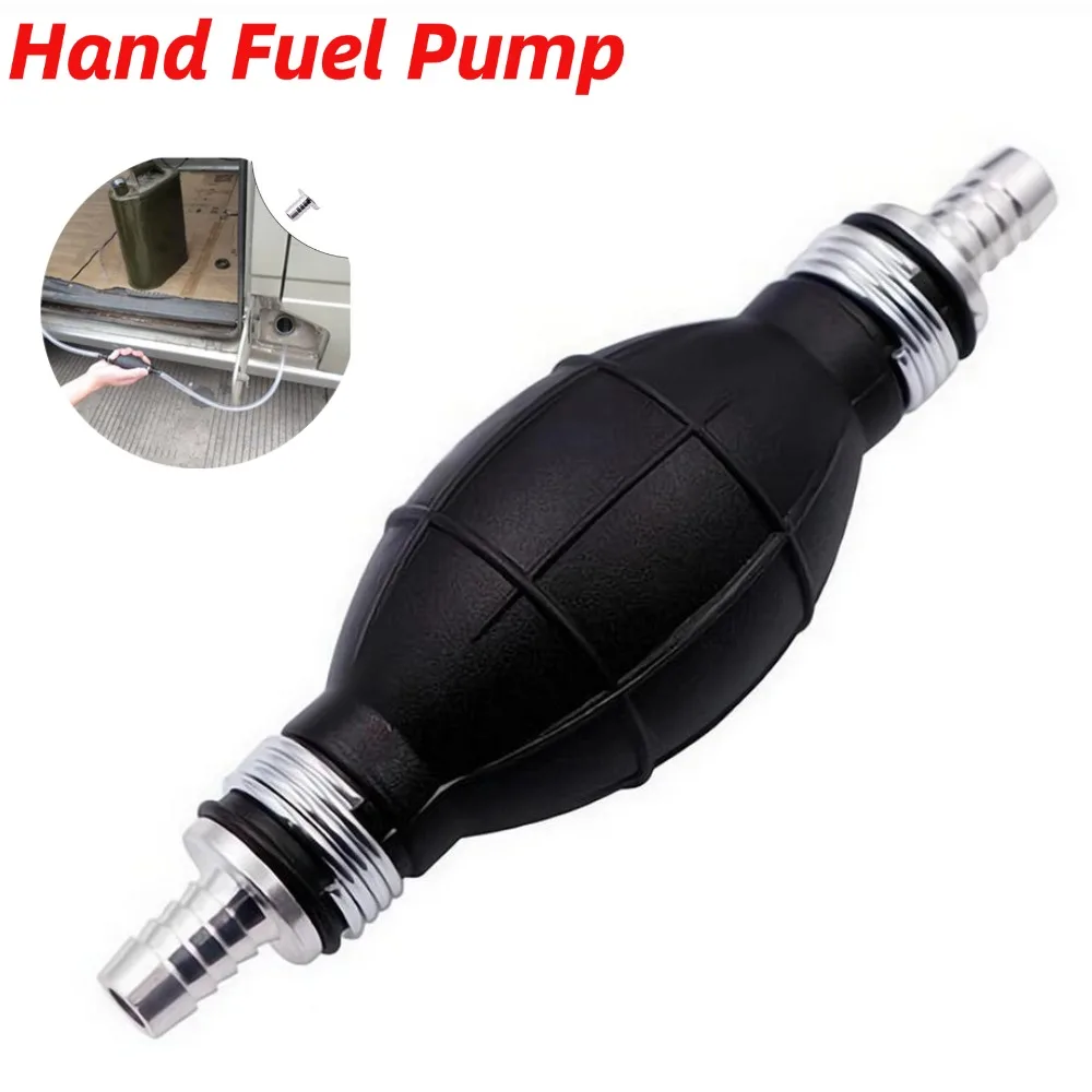 12mm Hand Fuel Pump Universal Rubber Fuel Pump Line Manual Liquid Oil Transfer Pump Oil Transfer Petrol For Motorcycle Boat